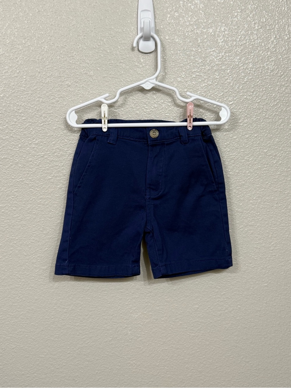 Stitch & Stone Boys 4T Navy Blue Chino Shorts | Elastic Waist